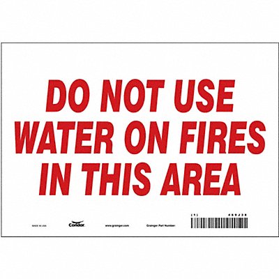 CONDOR 469J38 Safety Sign 7 in x 10 in Vinyl