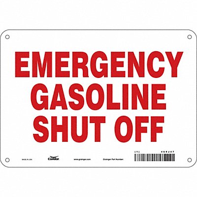 CONDOR 469J47 Safety Sign 7 in x 10 in Aluminum