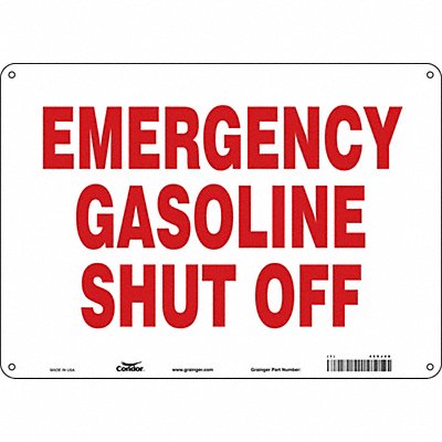 CONDOR 469J48 Safety Sign 10 in x 14 in Aluminum