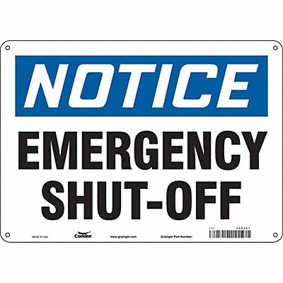 CONDOR 469J67 Safety Sign 10 in x 14 in Aluminum