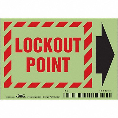CONDOR 469K53 Safety Sign 3-1/2 x 5 0.050 Thick PK5