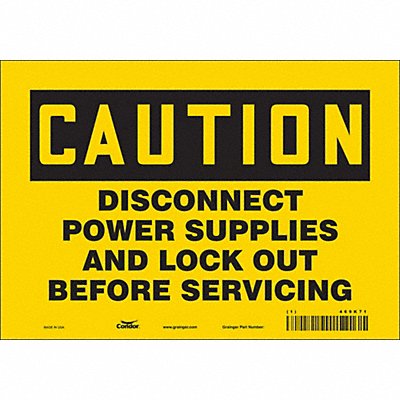 CONDOR 469K71 Safety Sign 7 inx10 in Vinyl