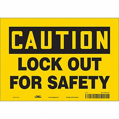 CONDOR 469K89 Safety Sign 7 inx10 in Vinyl
