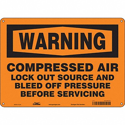 CONDOR 469M48 Safety Sign 10 inx14 in Polyethylene