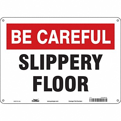 CONDOR 469M52 Safety Sign 10 in x 14 in Aluminum