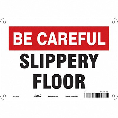 CONDOR 469M53 Safety Sign 7 in x 10 in Polyethylene