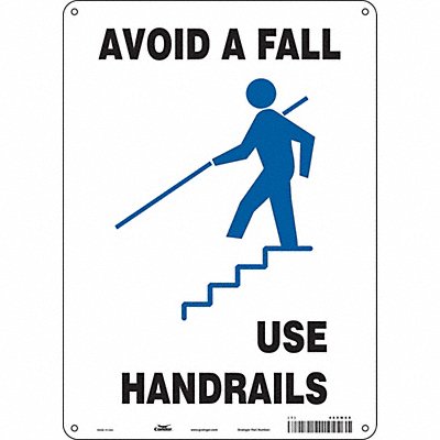CONDOR 469M60 Safety Sign 14 inx10 in Polyethylene