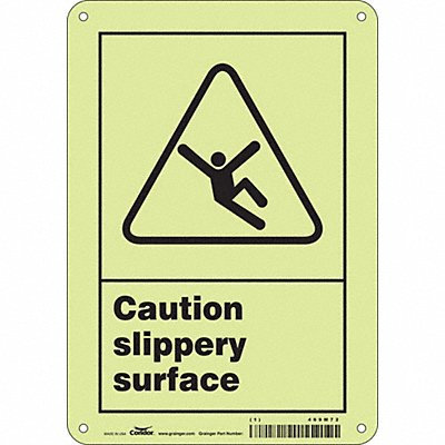 CONDOR 469M72 Safety Sign 10 in x 7 in Polyethylene
