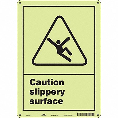 CONDOR 469M73 Safety Sign 14 in x 10 in Polyethylene