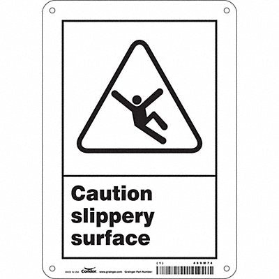 CONDOR 469M74 Safety Sign 10 in x 7 in Polyethylene
