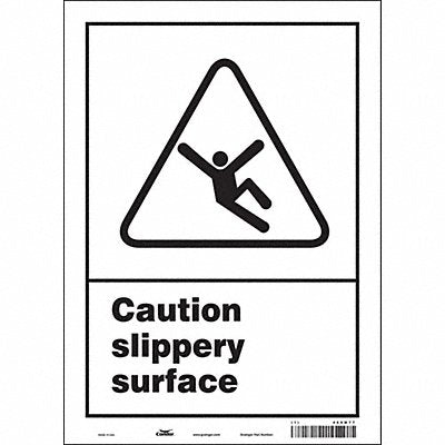 CONDOR 469M77 Safety Sign 14 in x 10 in Vinyl