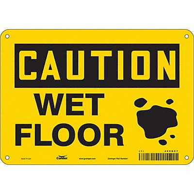 CONDOR 469N07 Safety Sign 7 in x 10 in Aluminum