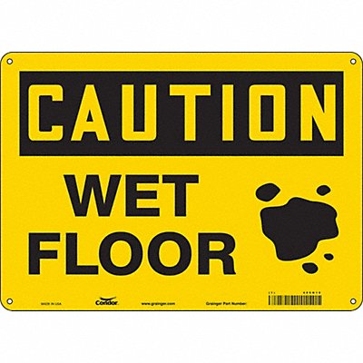 CONDOR 469N10 Safety Sign 10 in x 14 in Polyethylene