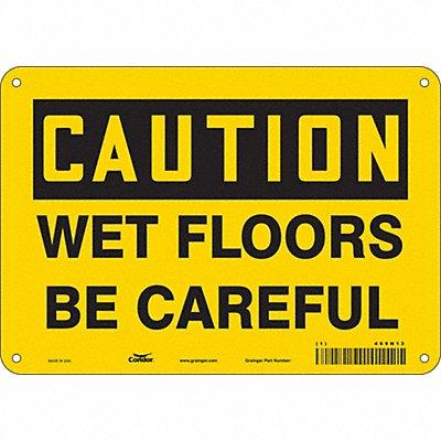 CONDOR 469N13 Safety Sign 7 in x 10 in Aluminum