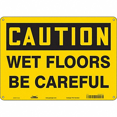 CONDOR 469N14 Safety Sign 10 inx14 in Aluminum