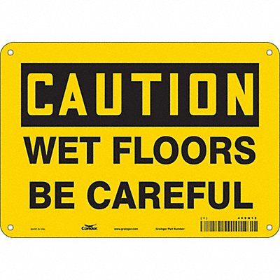 CONDOR 469N15 Safety Sign 7 in x 10 in Polyethylene