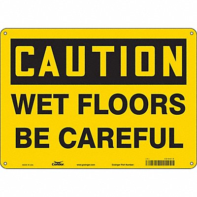 CONDOR 469N16 Safety Sign 10 inx14 in Polyethylene