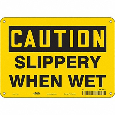 CONDOR 469N20 Safety Sign 7 in x 10 in Aluminum