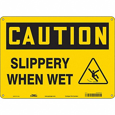 CONDOR 469N29 Safety Sign 10 inx14 in Aluminum