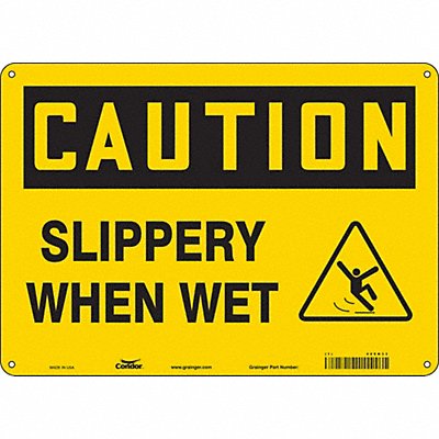 CONDOR 469N33 Safety Sign 10 inx14 in Polyethylene