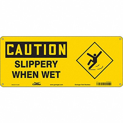 CONDOR 469N36 Safety Sign 7 in x 17 in Aluminum