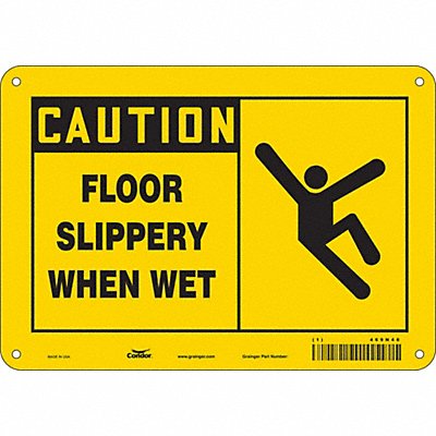 CONDOR 469N46 K1375 Safety Sign 7 in x 10 in Aluminum
