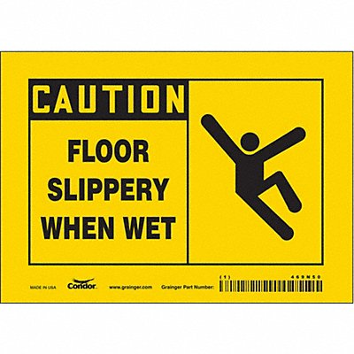 CONDOR 469N50 K1375 Safety Sign 5 inx7 in Vinyl