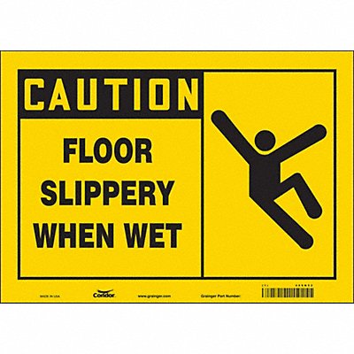 CONDOR 469N52 K1375 Safety Sign 10 in x 14 in Vinyl