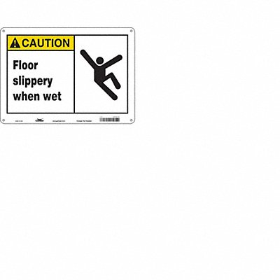 CONDOR 469N54 Safety Sign 10 in x 14 in Aluminum