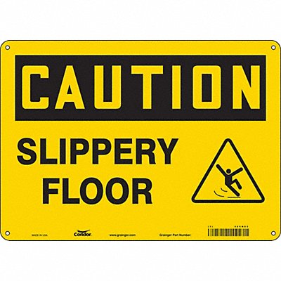 CONDOR 469N85 Safety Sign 10 inx14 in Polyethylene