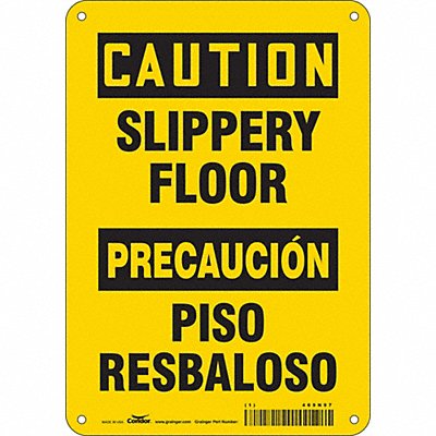 CONDOR 469N97 Safety Sign 10 inx7 in Aluminum