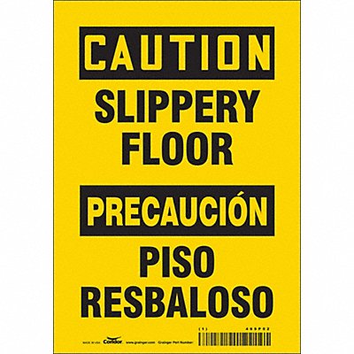 CONDOR 469P02 Safety Sign 10 in x 7 in Vinyl