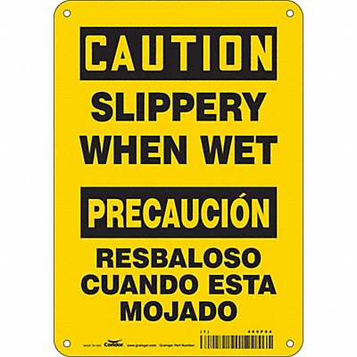 CONDOR 469P04 Safety Sign 10 inx7 in Aluminum