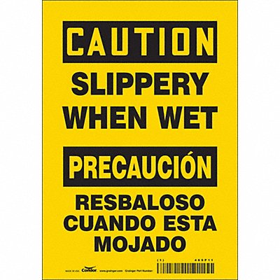 CONDOR 469P11 Safety Sign 10 inx7 in Vinyl