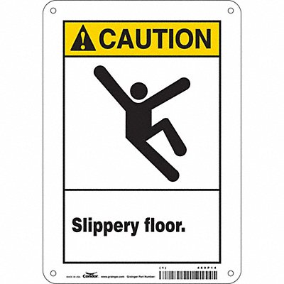CONDOR 469P14 Safety Sign 10 inx7 in Aluminum