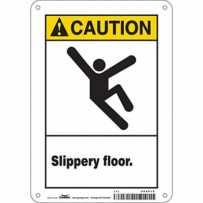 CONDOR 469P18 Safety Sign 10 in x 7 in Polyethylene