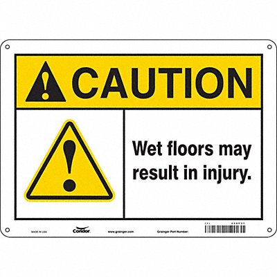 CONDOR 469P31 Safety Sign 10 in x 14 in Polyethylene