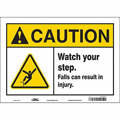 CONDOR 469P41 Safety Sign 10 inx14 in Vinyl