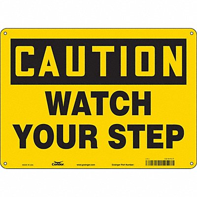 CONDOR 469P47 J6974 Safety Sign 10 inx14 in Aluminum