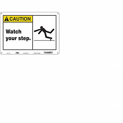 CONDOR 469P56 Safety Sign 10 inx14 in Aluminum