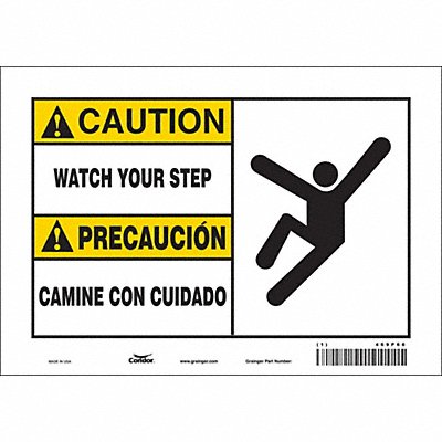 CONDOR 469P66 Safety Sign 10 inx14 in Vinyl