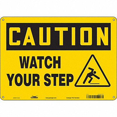 CONDOR 469P72 Safety Sign 10 inx14 in Polyethylene