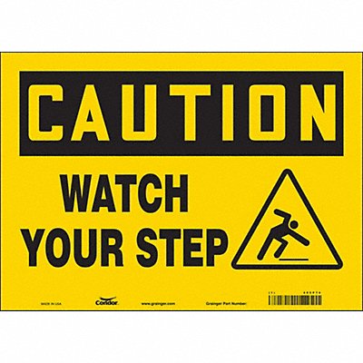 CONDOR 469P74 Safety Sign 10 inx14 in Vinyl