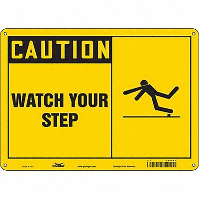 CONDOR 469P82 Safety Sign 10 in x 14 in Polyethylene
