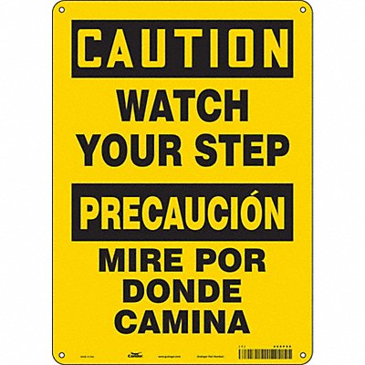 CONDOR 469P88 Safety Sign 14 inx10 in Polyethylene