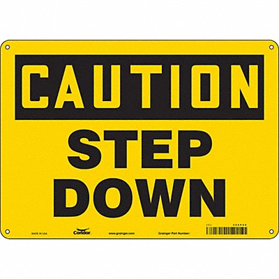 CONDOR 469P98 Safety Sign 10 inx14 in Aluminum