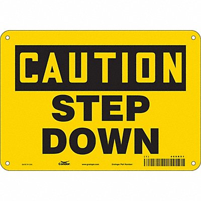 CONDOR 469R01 Safety Sign 7 inx10 in Polyethylene