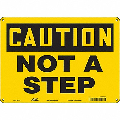 CONDOR 469R06 Safety Sign 10 inx14 in Aluminum
