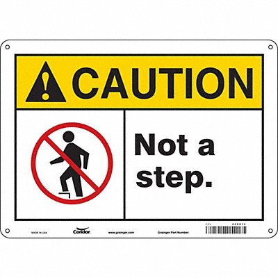 CONDOR 469R12 K1396 Safety Sign 10 in x 14 in Aluminum