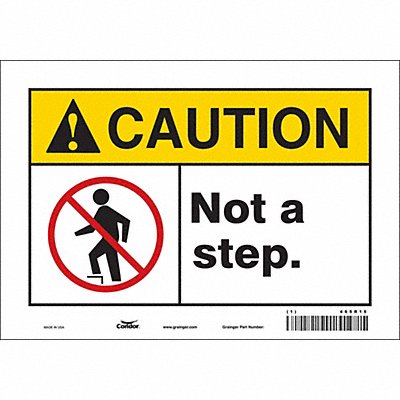 CONDOR 469R15 K1396 Safety Sign 7 inx10 in Vinyl